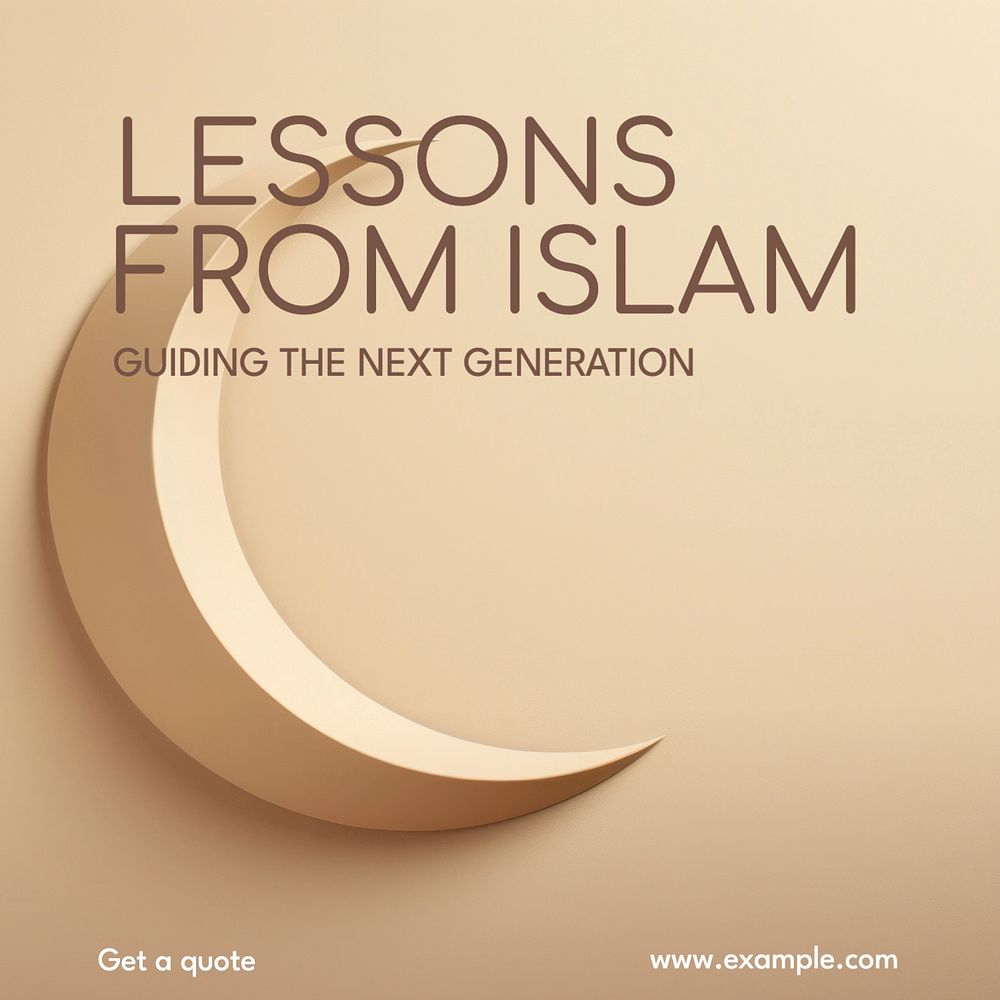 Lessons from Islam Instagram post template