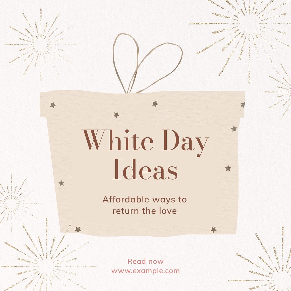 White day ideas Instagram post template