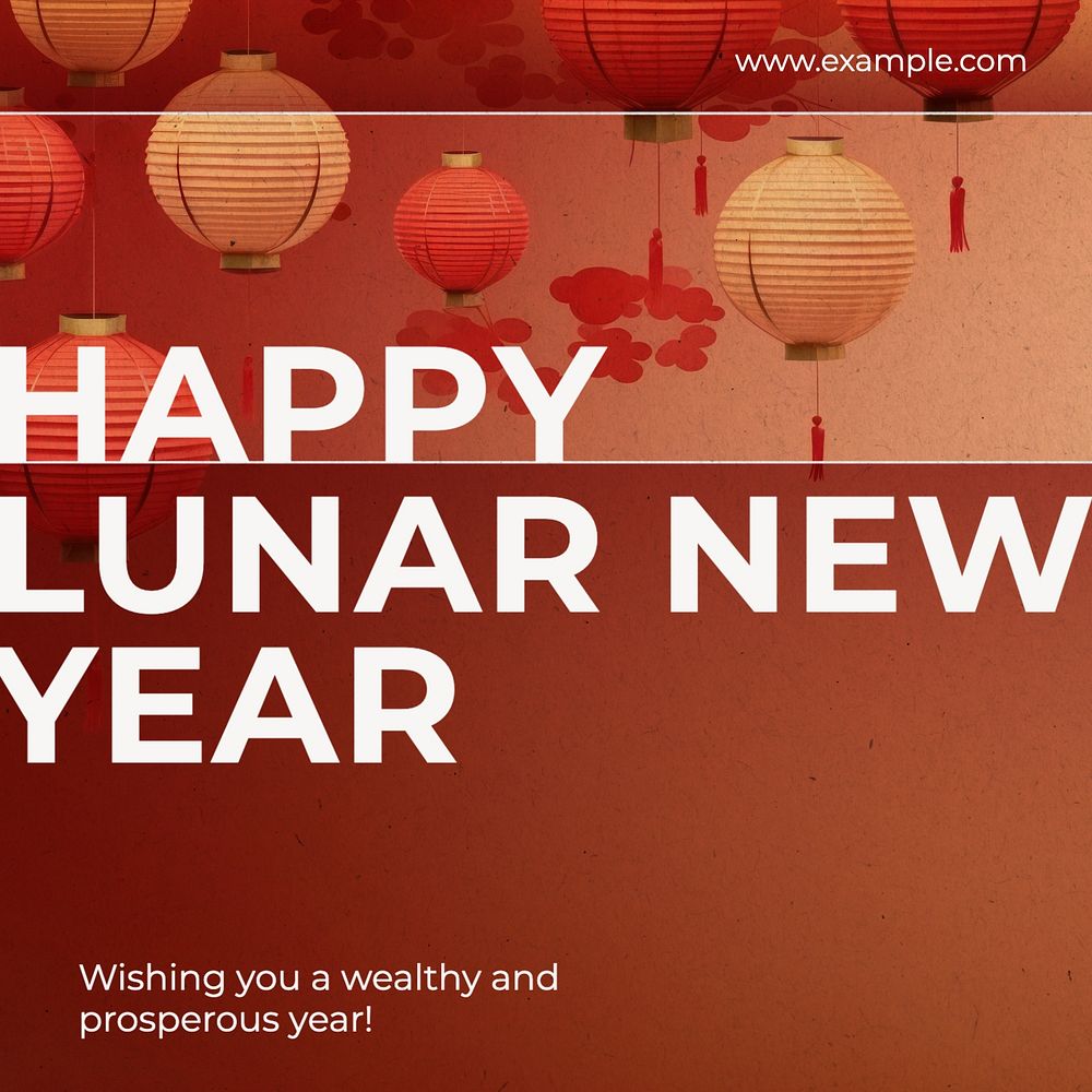 Lunar New Year Instagram post template