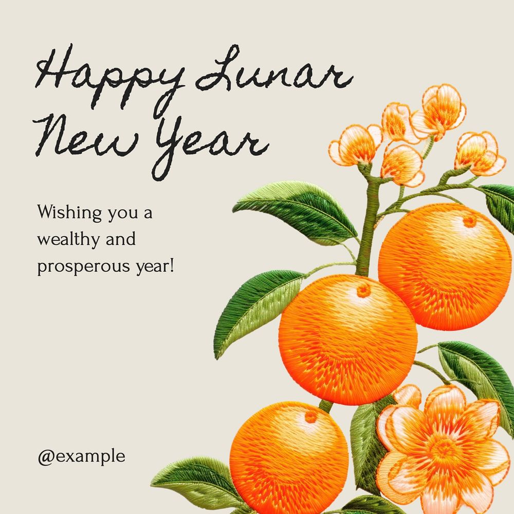 Lunar New Year Instagram post template