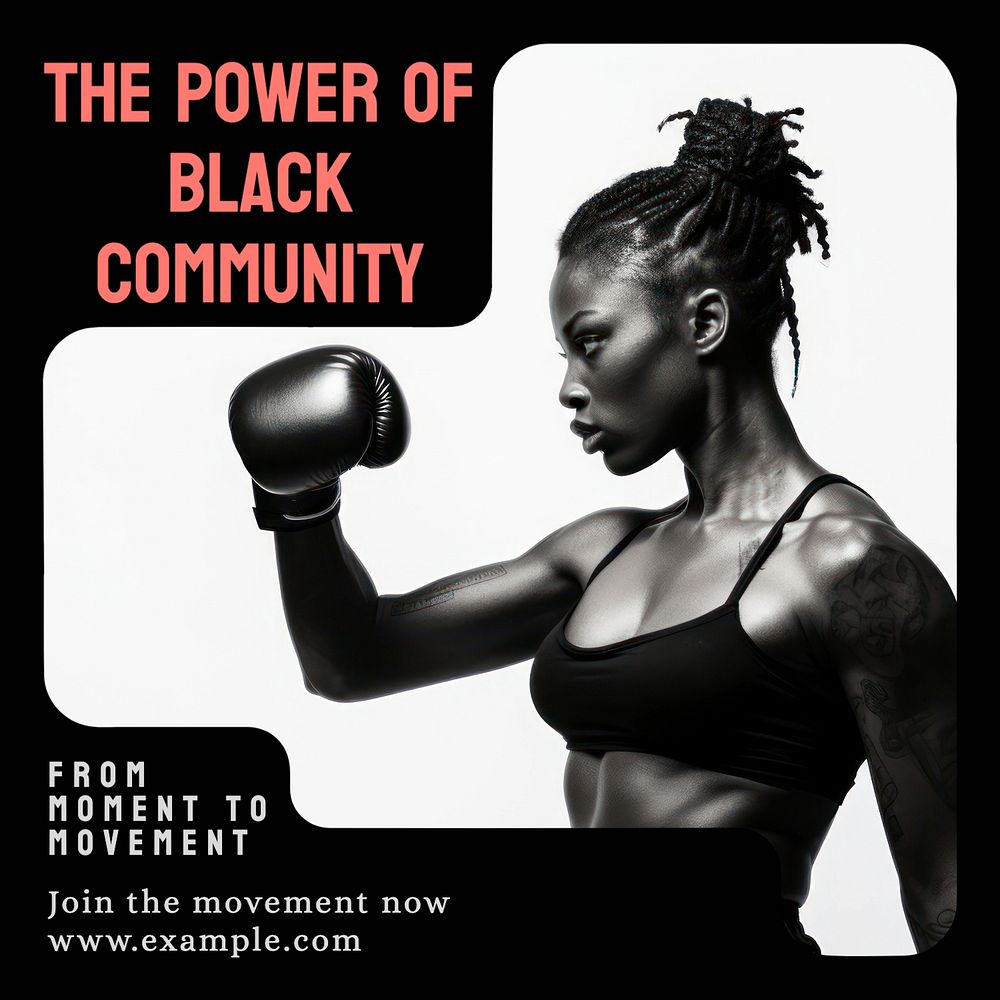 Black community movement Instagram post template