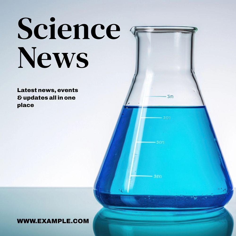 Science news Instagram post template