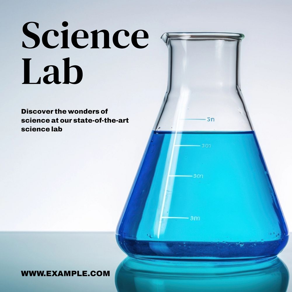 Science lab Instagram post template