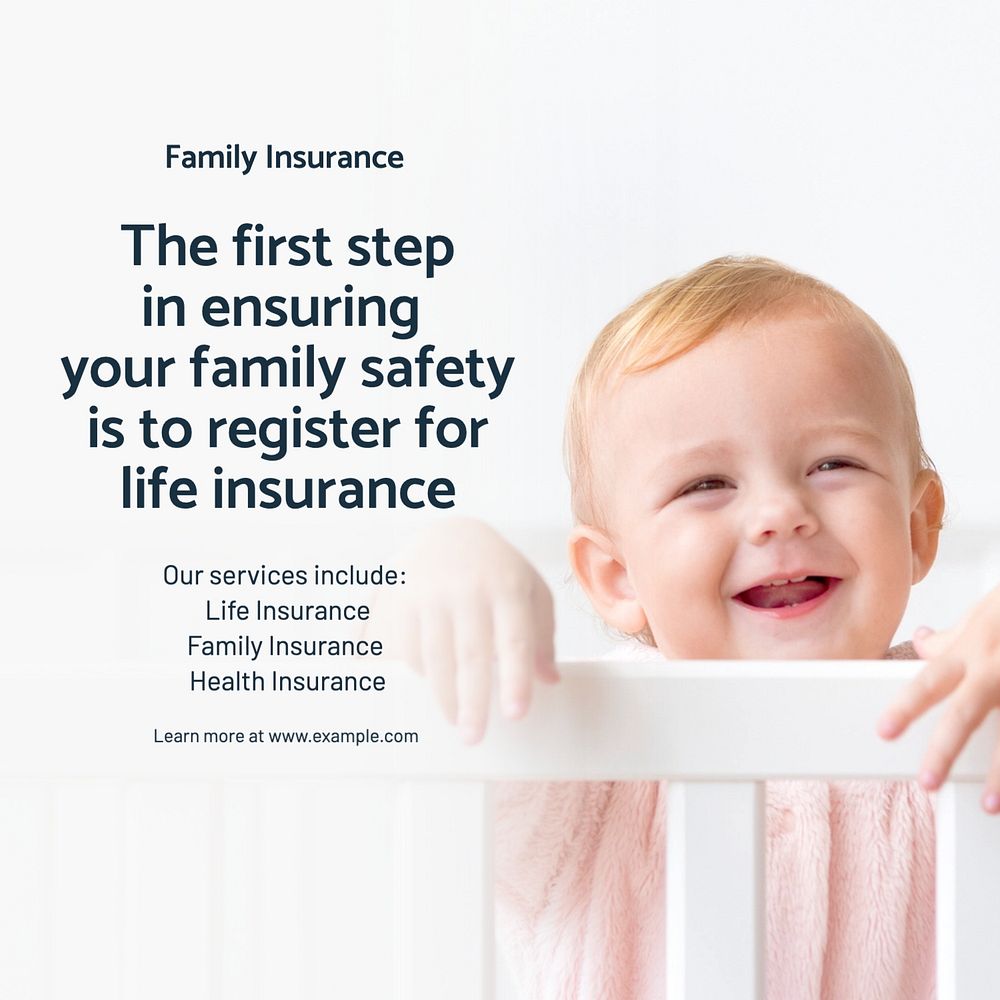 Family insurance Instagram post template