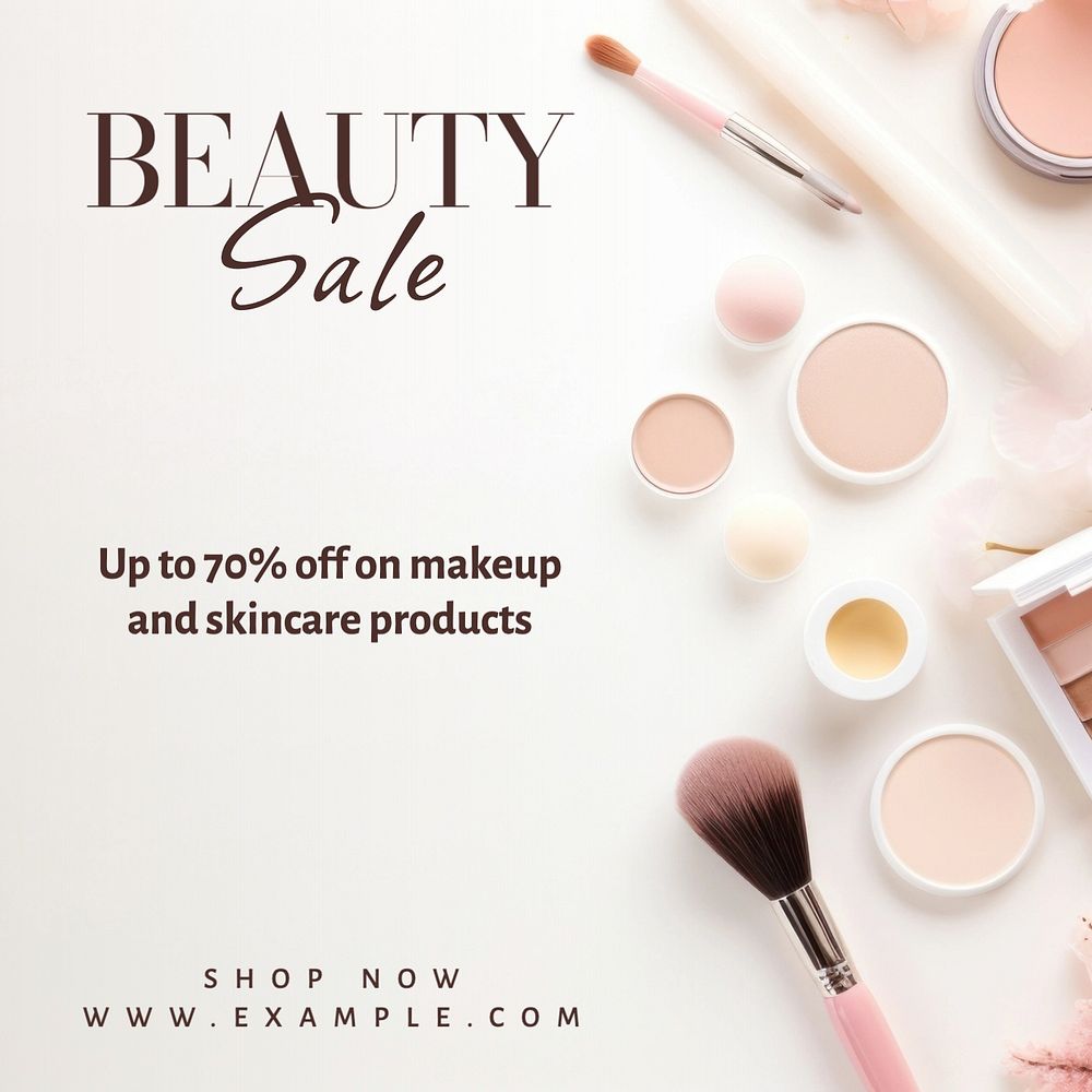 Beauty sale Instagram post template