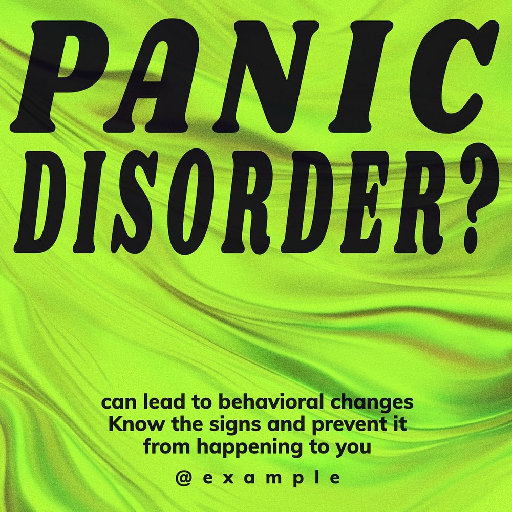 Panic disorder Instagram post template