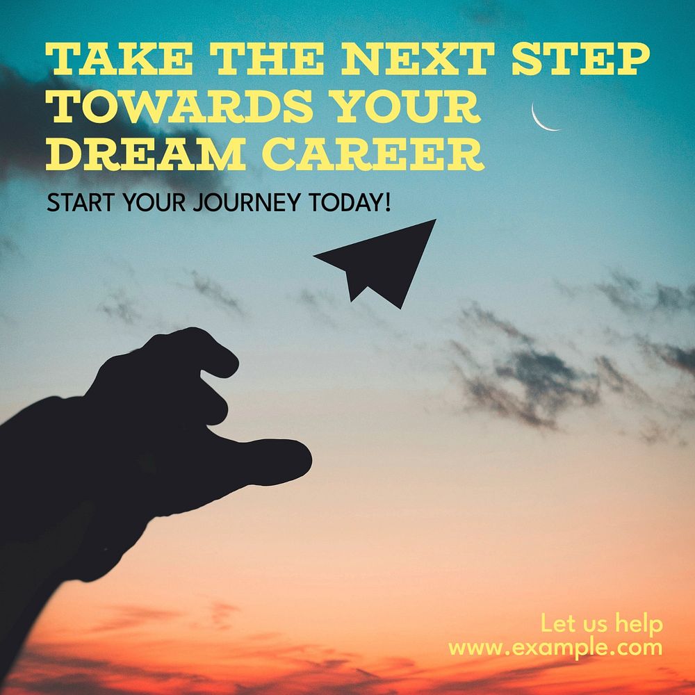 Dream career Instagram post template