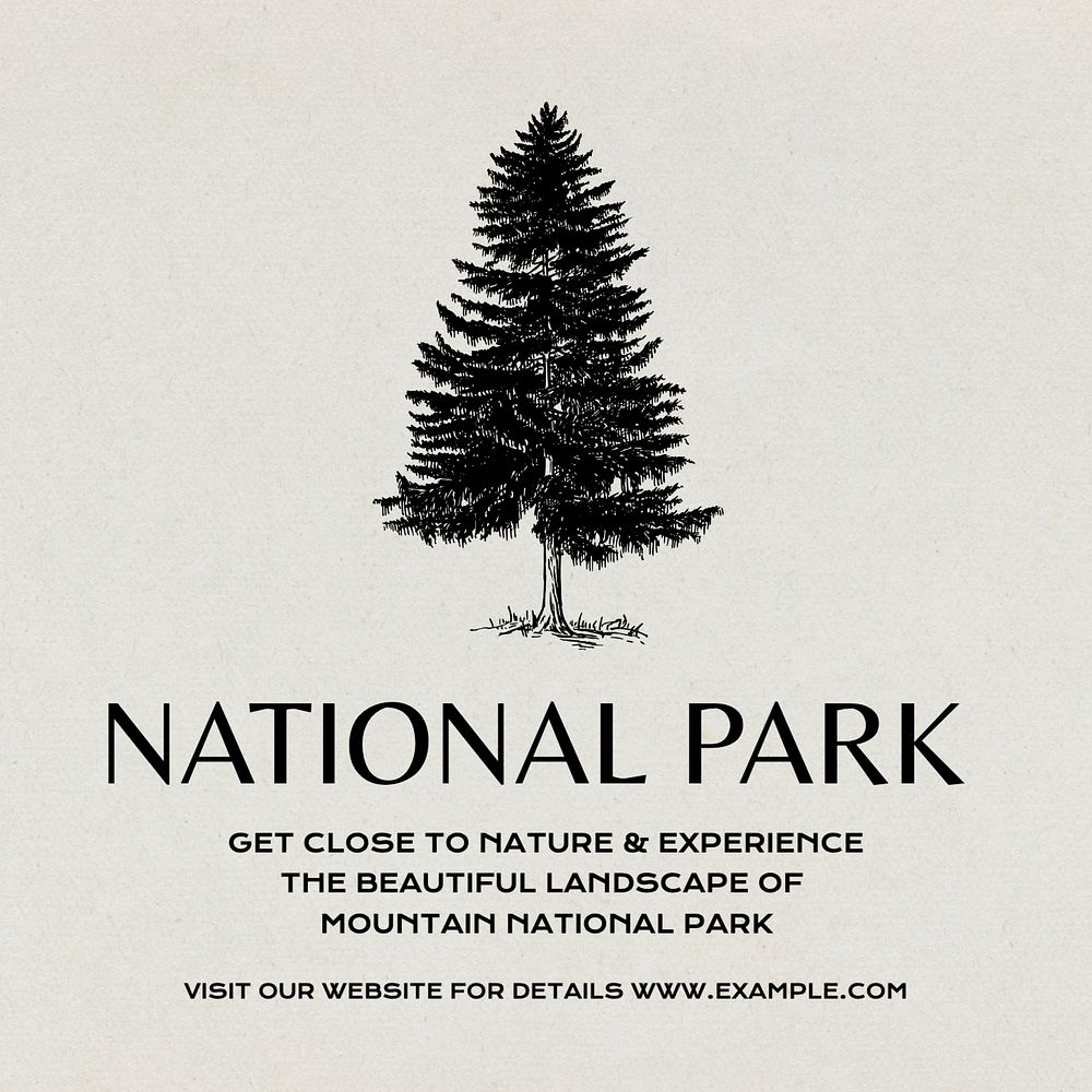 National park Instagram post template