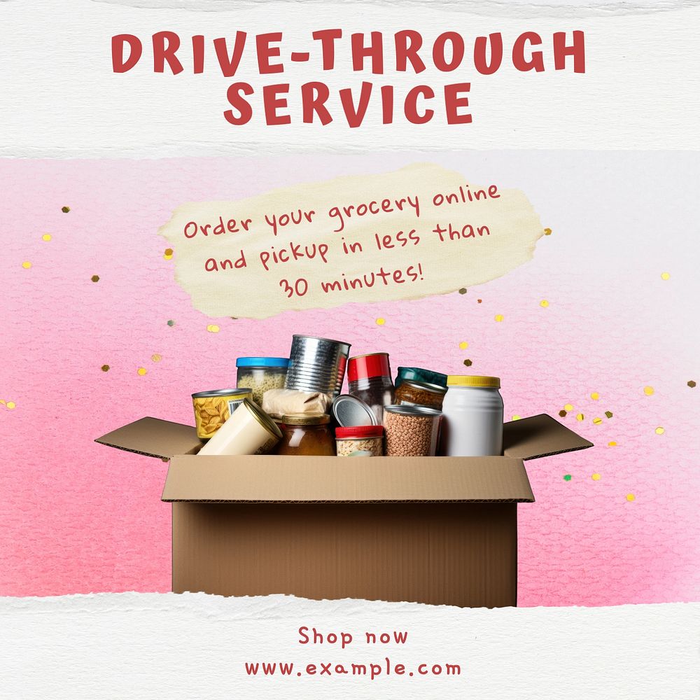 Drive-through service Instagram post template