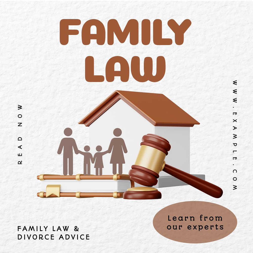 Family law Instagram post template