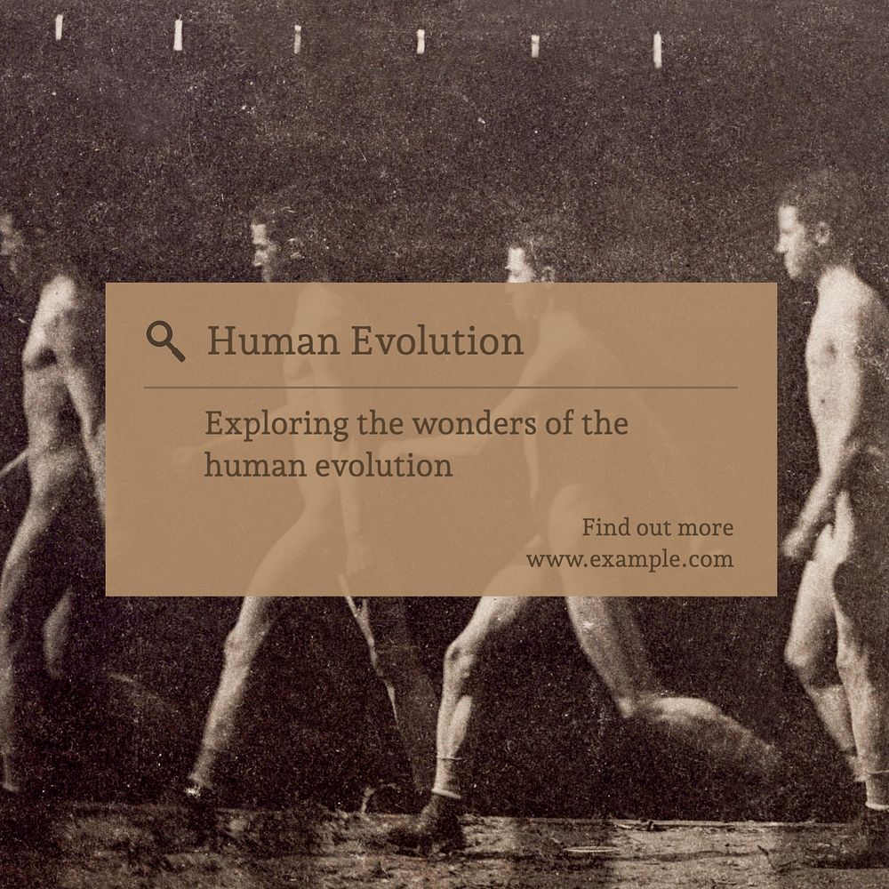 Human evolution Instagram post template