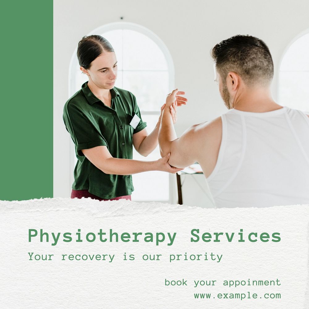 Physiotherapy services Instagram post template