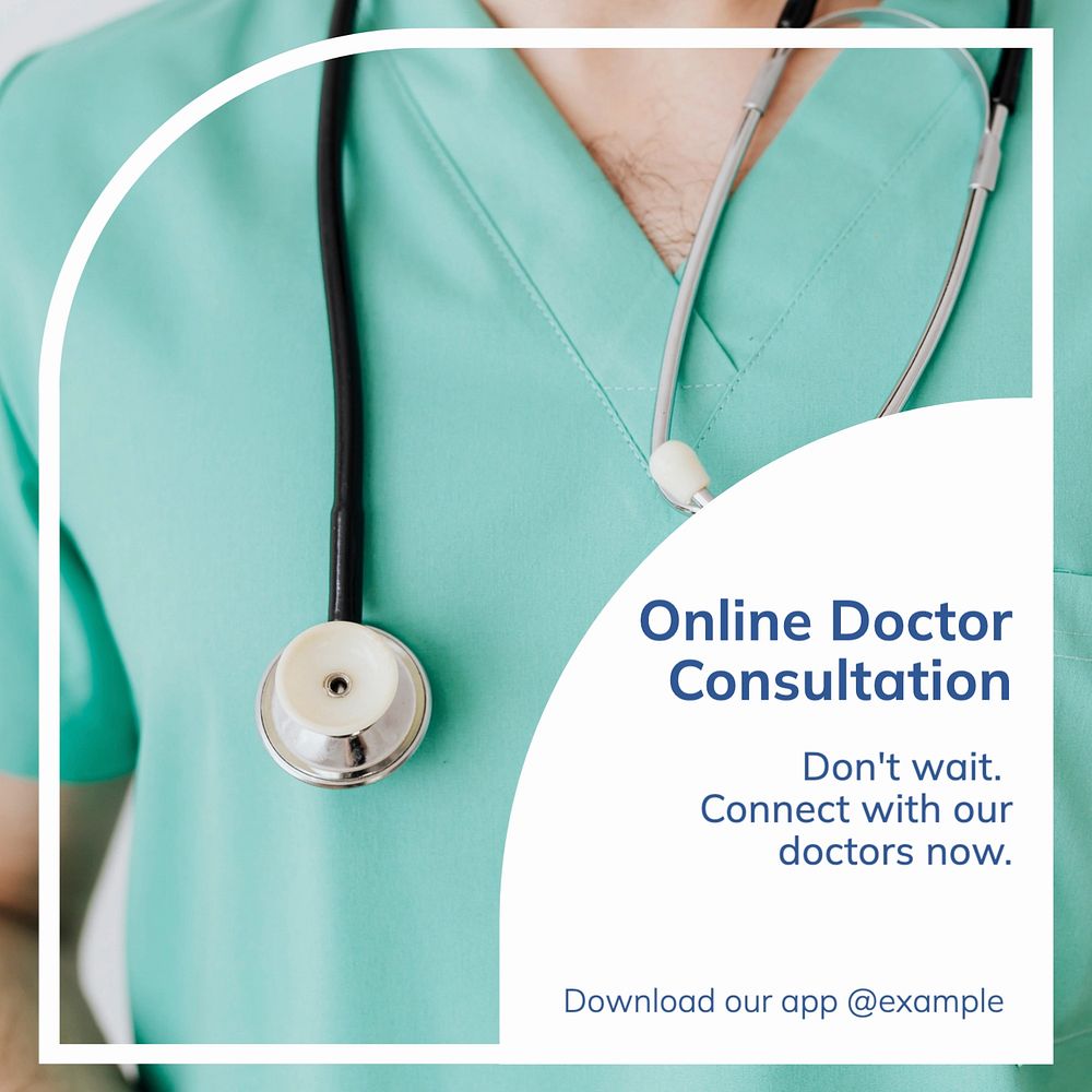 Online doctor consultation Instagram post template