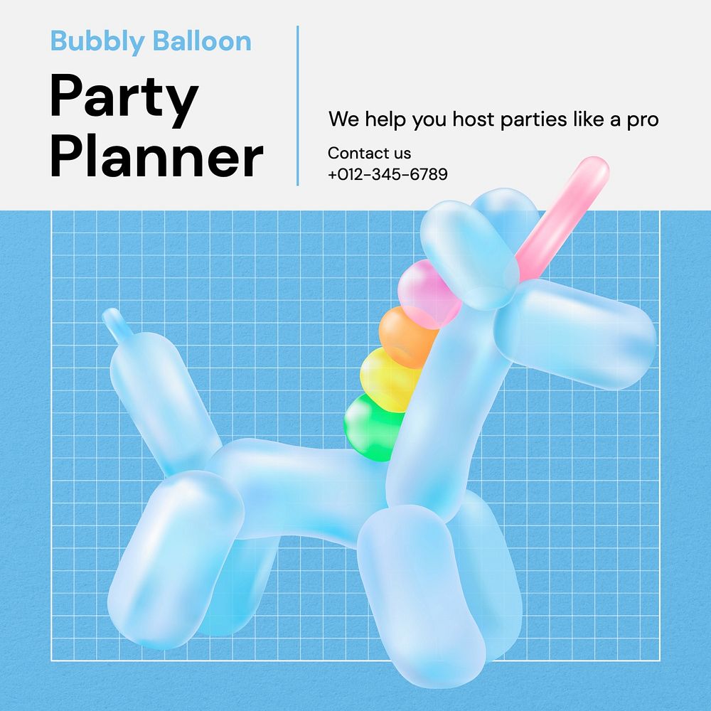 Party planner Instagram post template