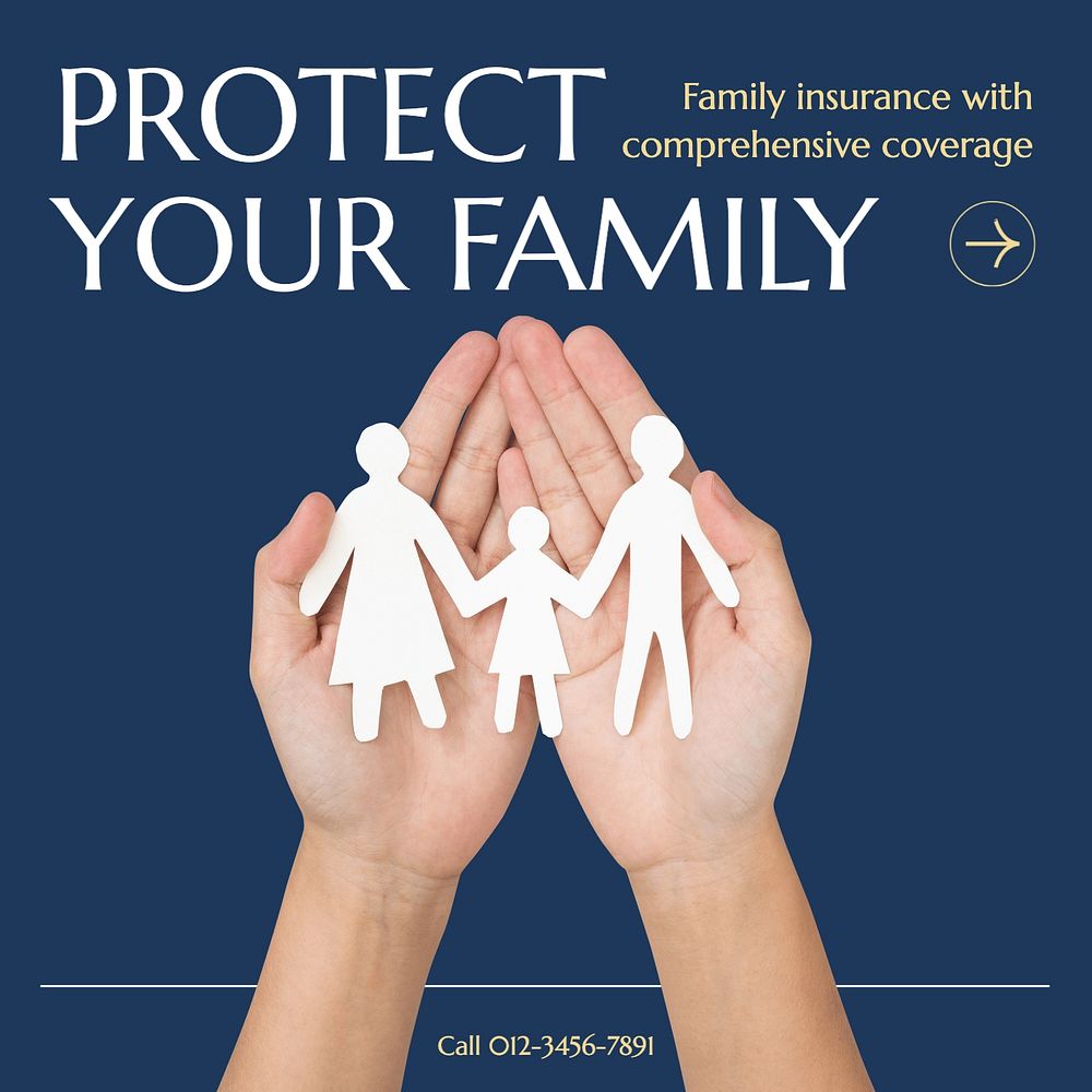 Family insurance Instagram post template