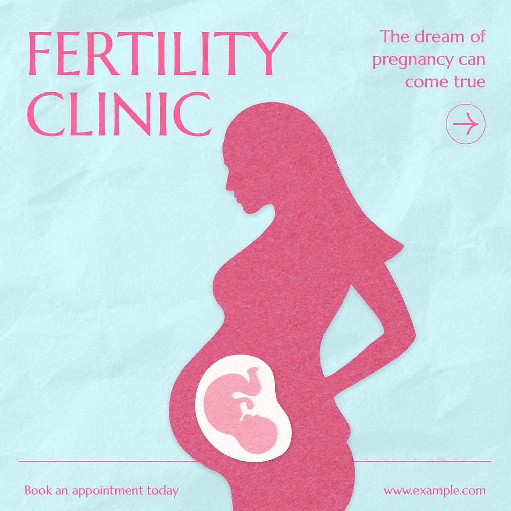 Fertility clinic Instagram post template