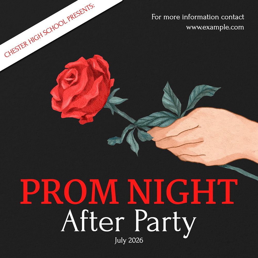 Prom night Instagram post template