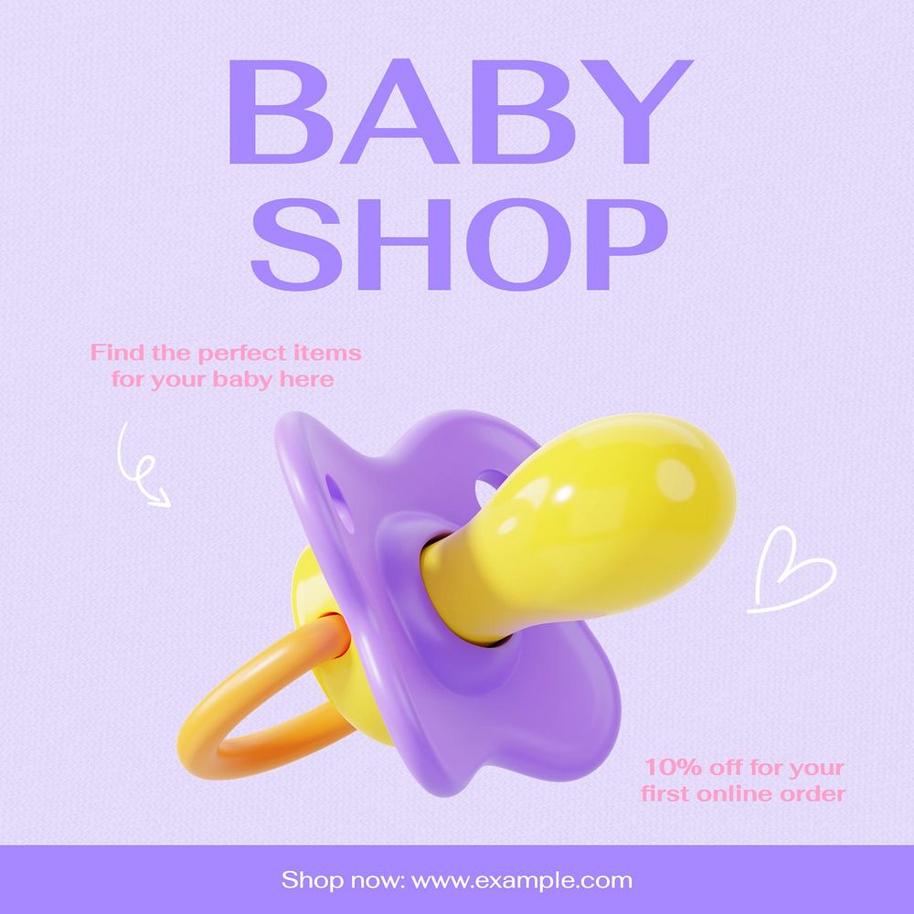 Baby shop Instagram post template