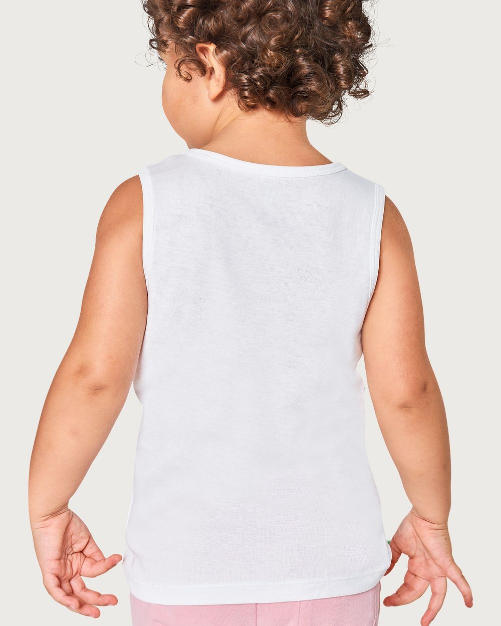 Kid's tank top mockup, back view editable apparel 