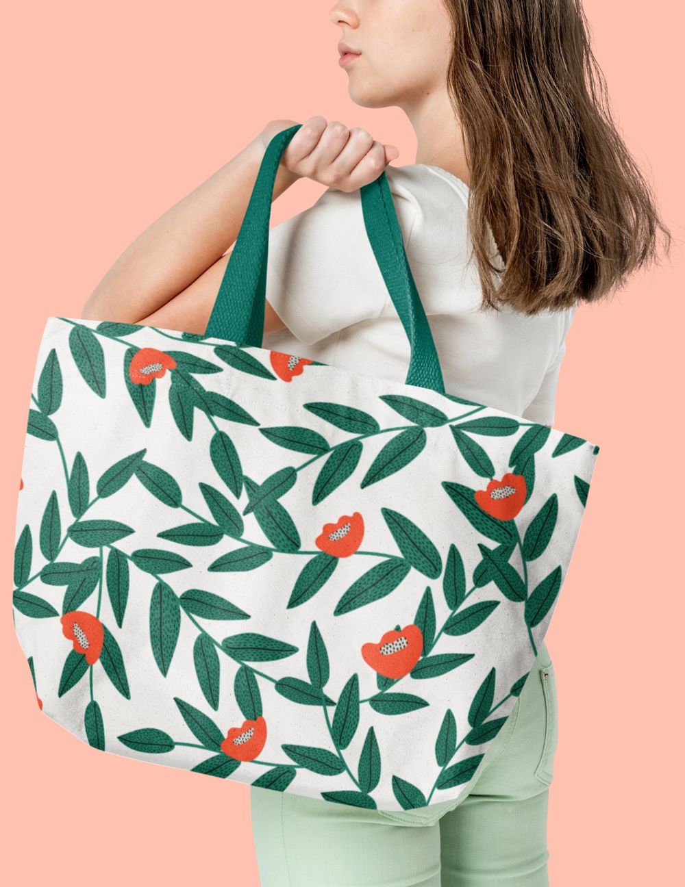 Tote bag mockup, fashionable design