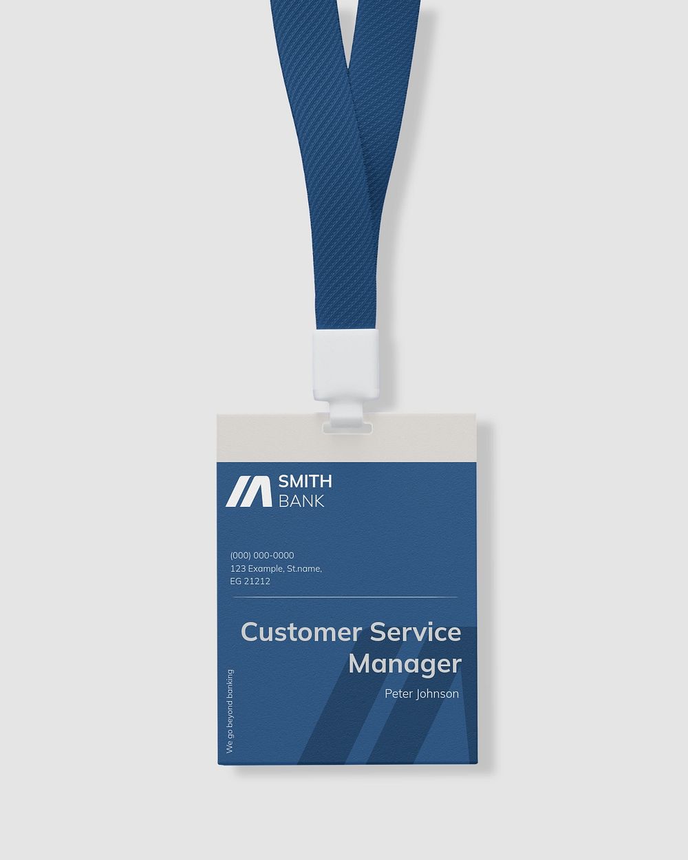 Staff badge mockup, professional business identity