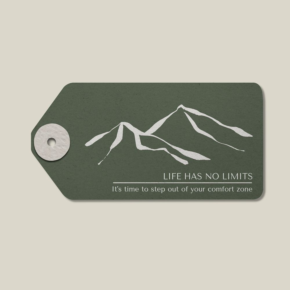 Clothing label mockup, aesthetic earth tone design
