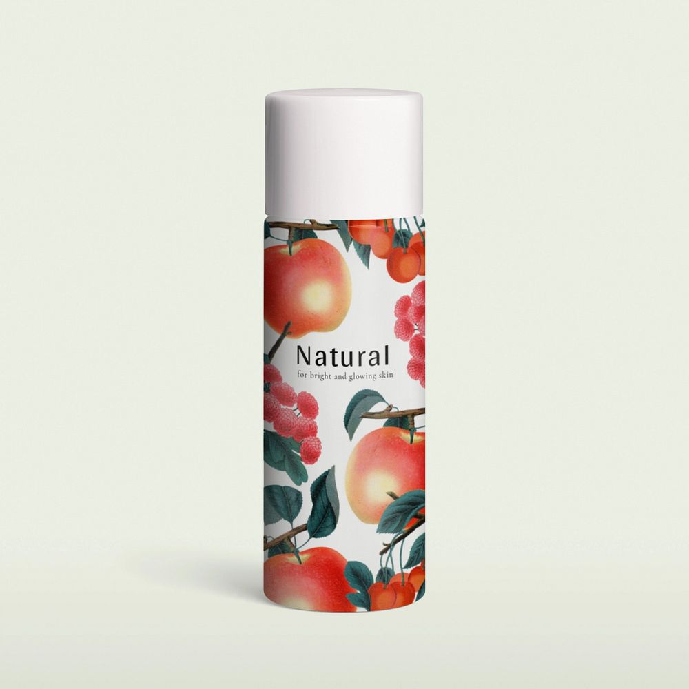 Skincare bottle mockup, beauty product packaging