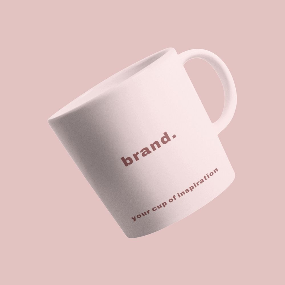 Ceramic coffee mug mockup, product design