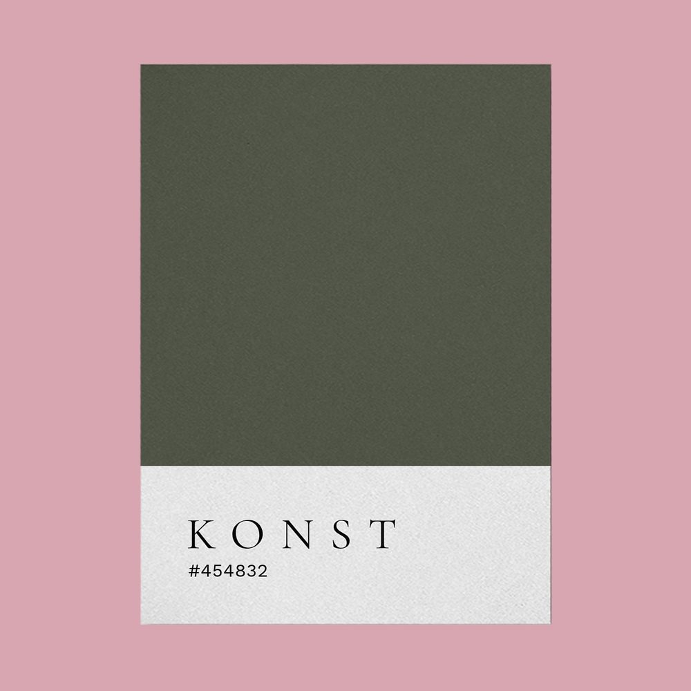 Green color sample paper mockup