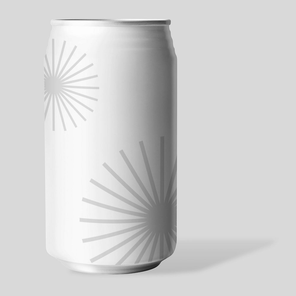 Soda can mockup, beverage packaging