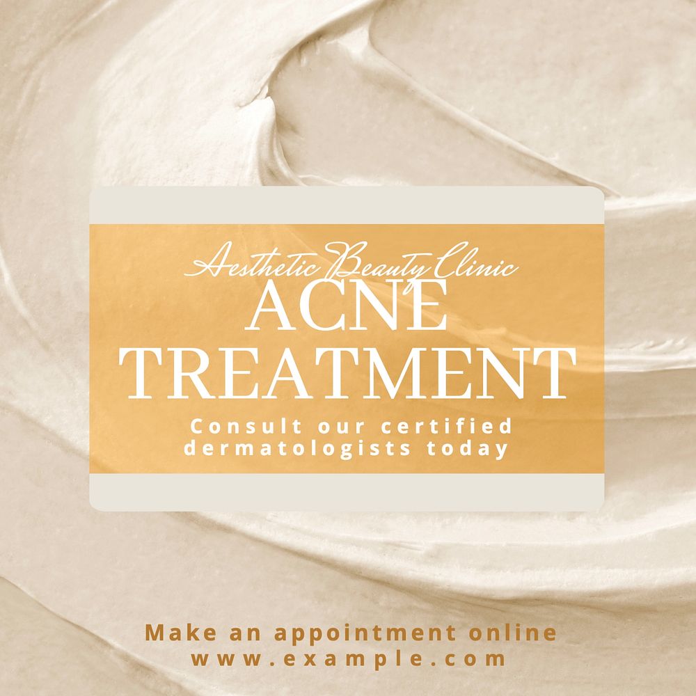 Acne treatment Instagram post template