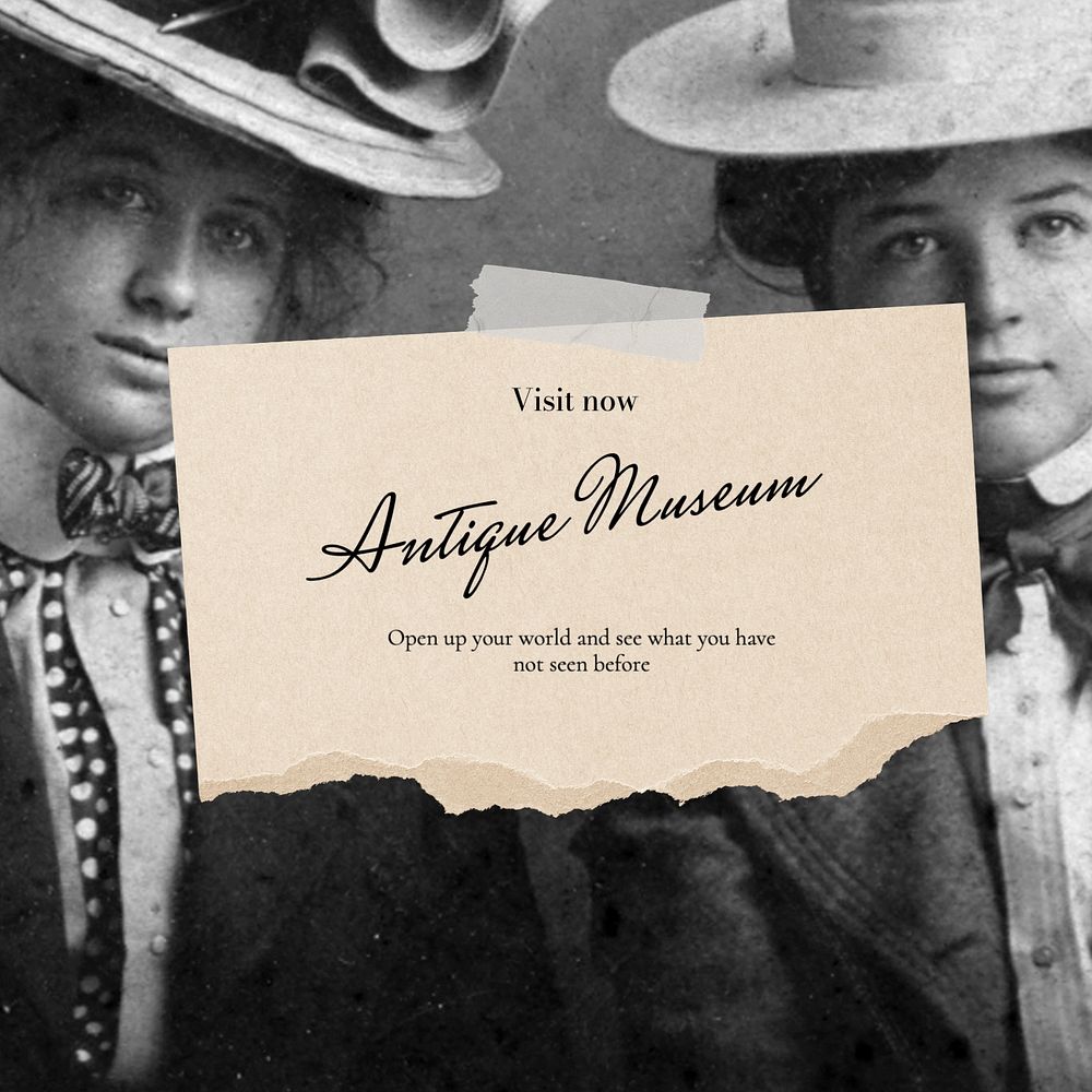 Antique museum Instagram post template