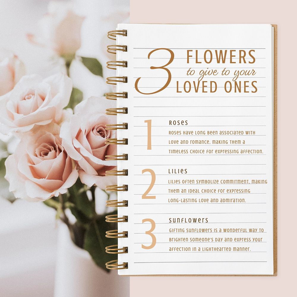 Flower tips Instagram post template