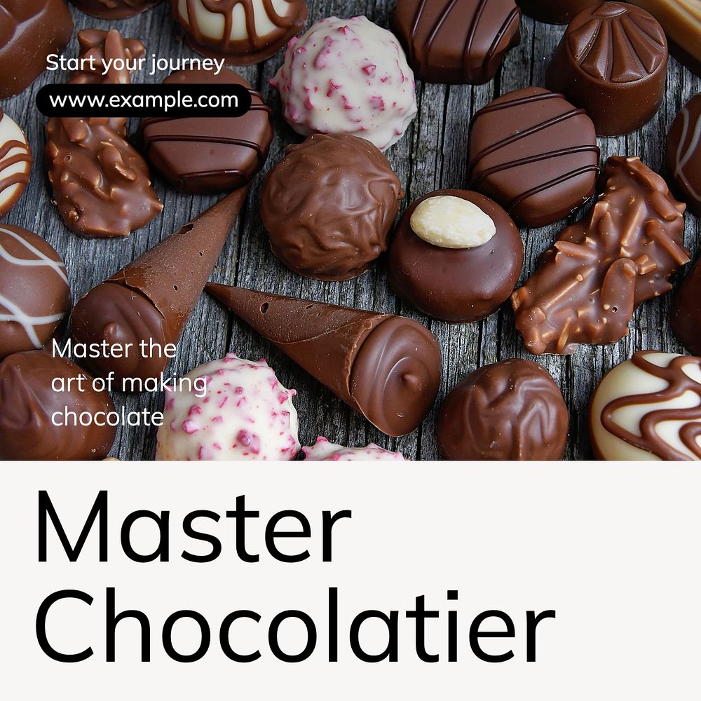 Master chocolatier Instagram post template