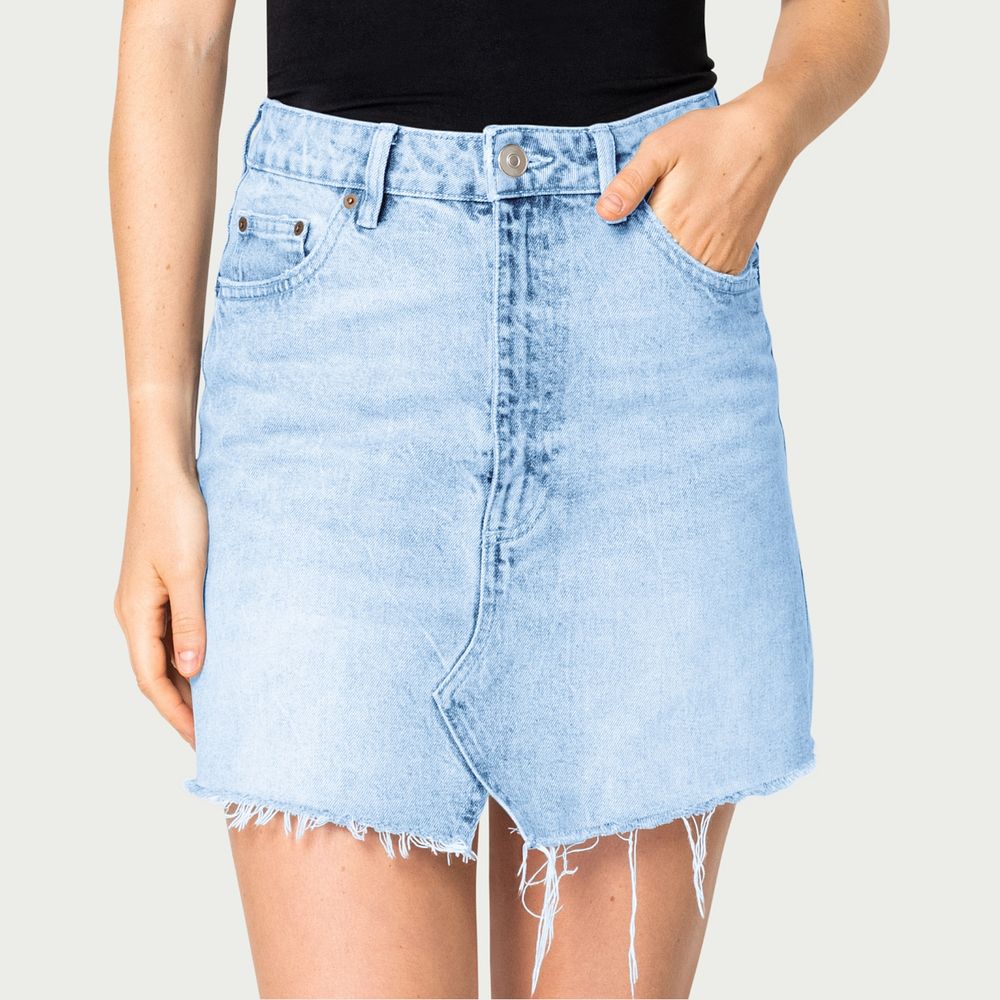 Women's jeans skirt editable mockup