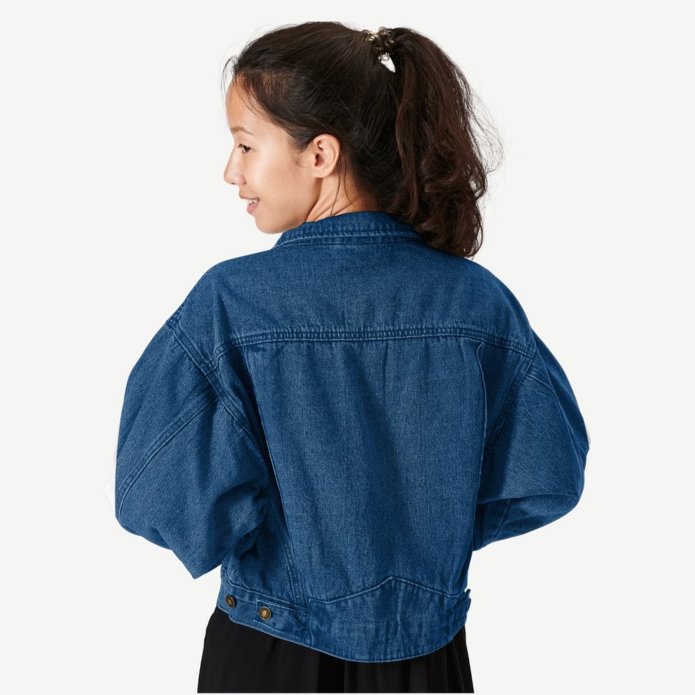 Jeans jacket editable mockup, fashion & apparel