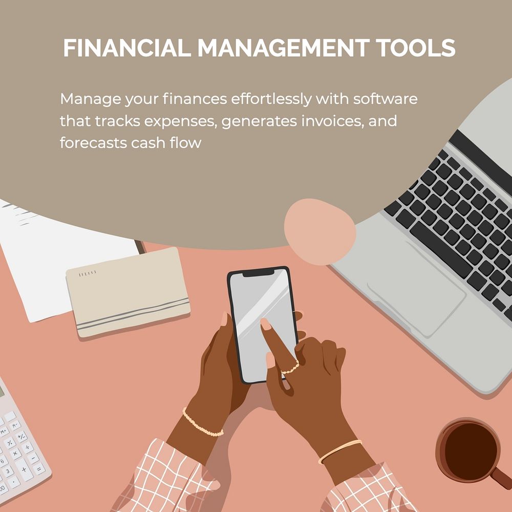 Financial management tools Instagram post template