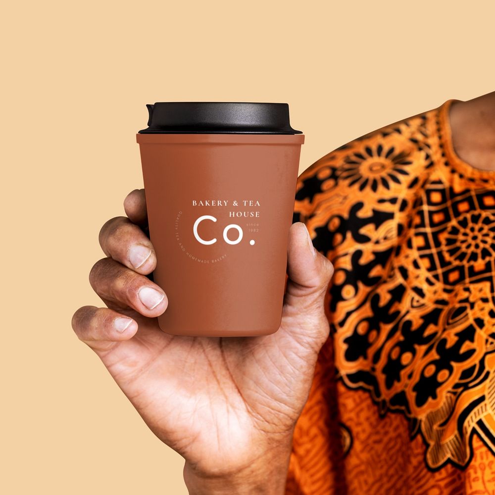 Coffee cup editable mockup