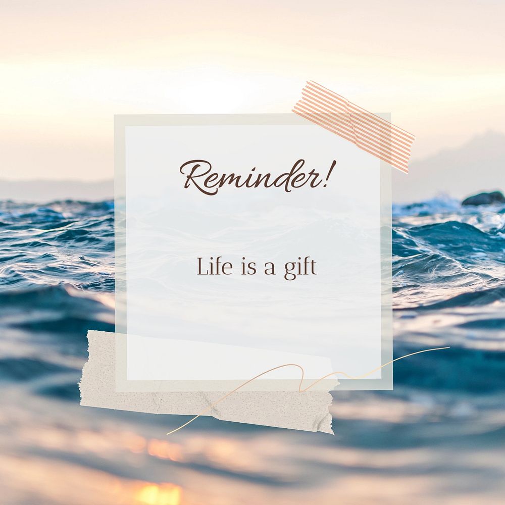 Life reminder Instagram post template