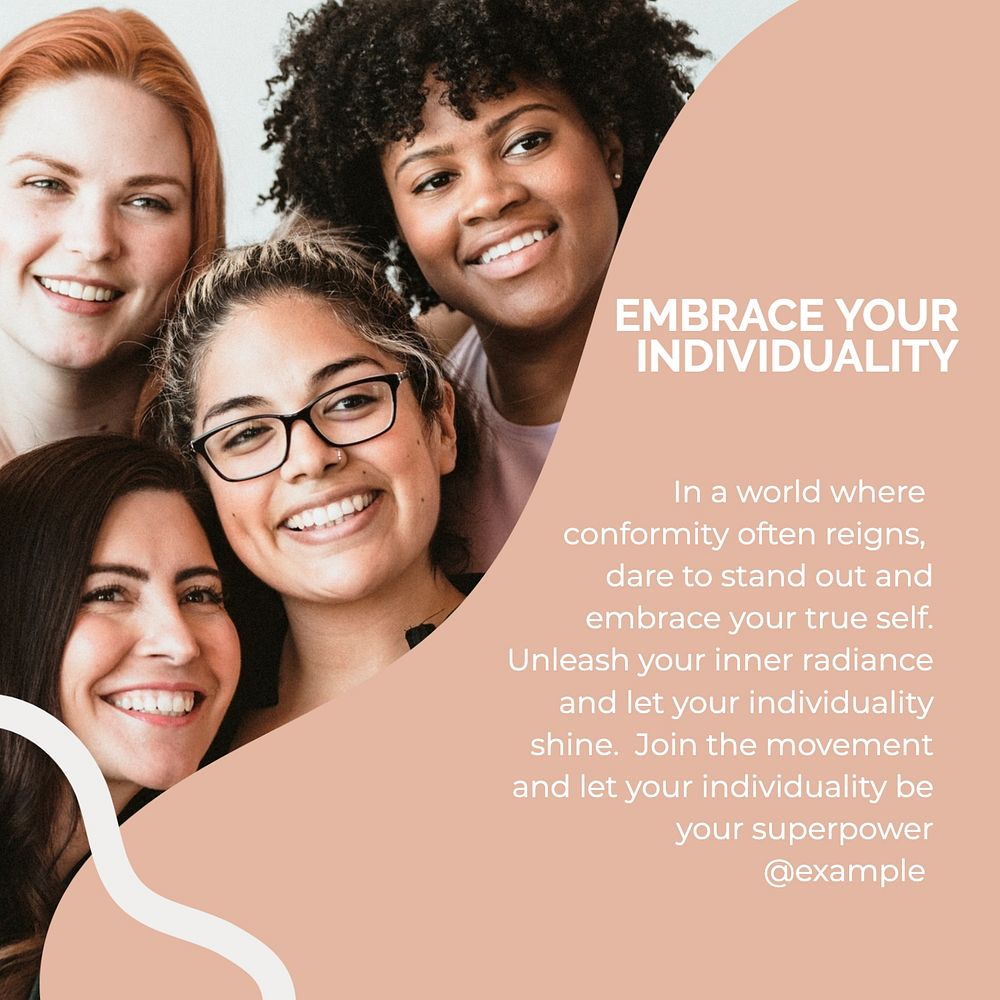 Embrace your individuality Instagram post template