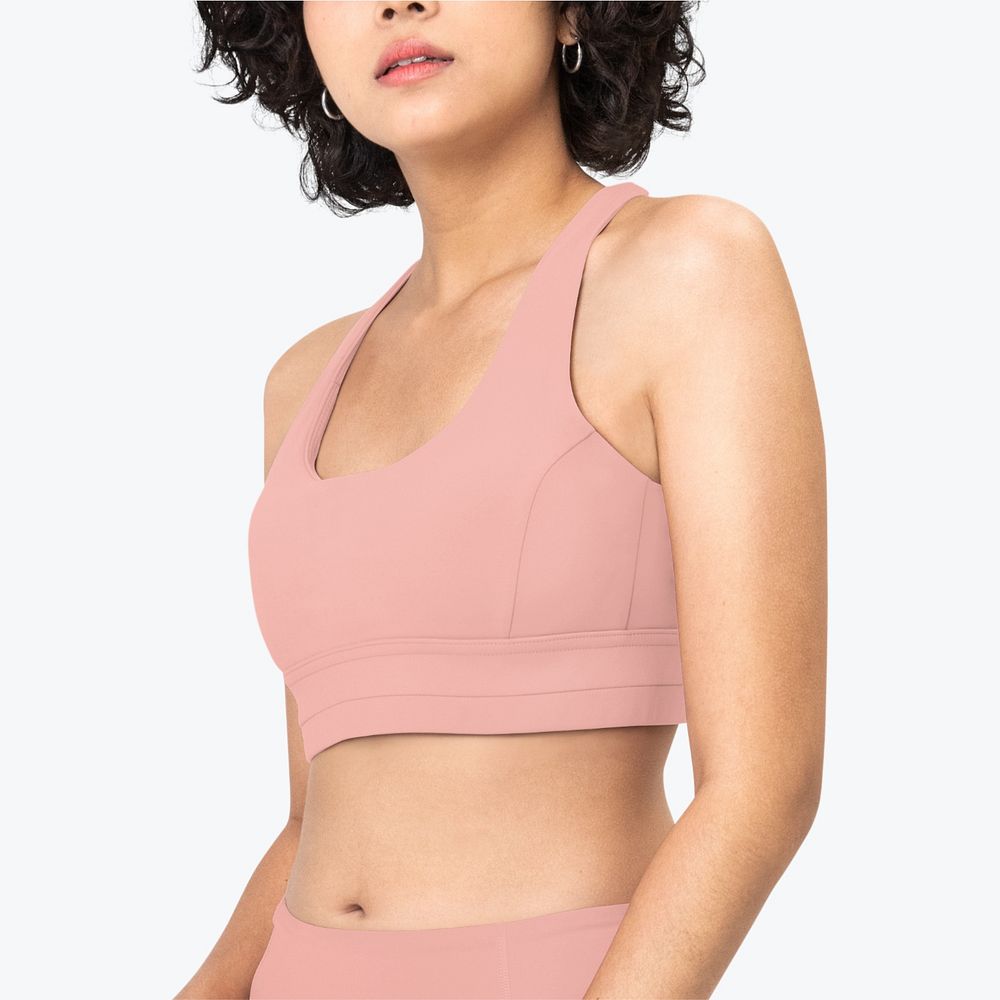 Editable women's sports bra mockup