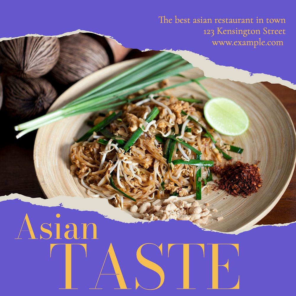 Asian taste Facebook post template