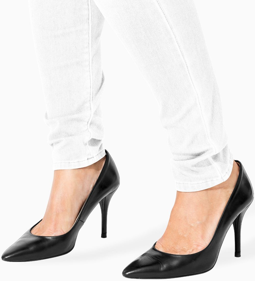 High heels mockup, editable women's footwear design