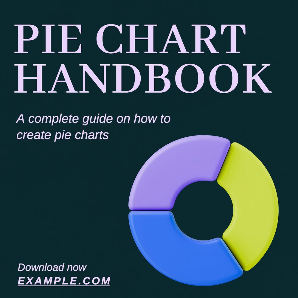 Pie chart handbook Instagram post template