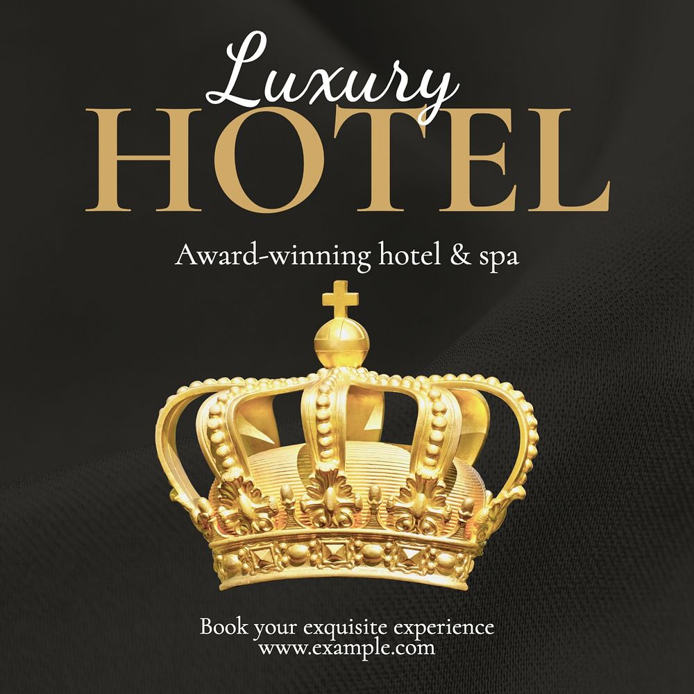 Luxury hotel Instagram post template