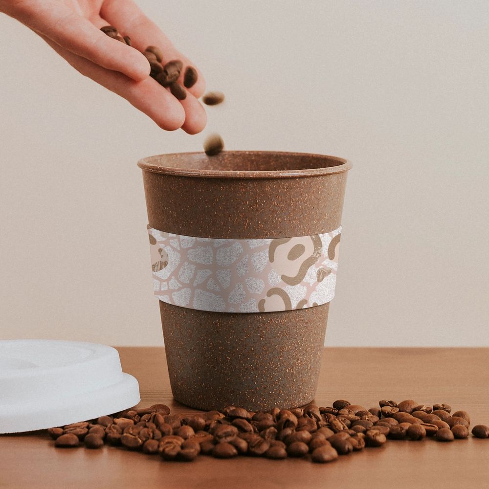 Coffee cup mockup, editable design