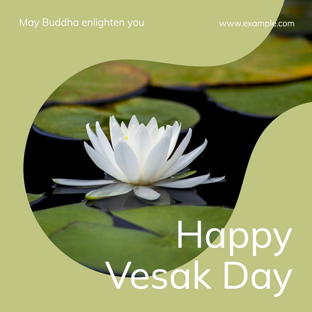 Happy Vesak Day Instagram post template