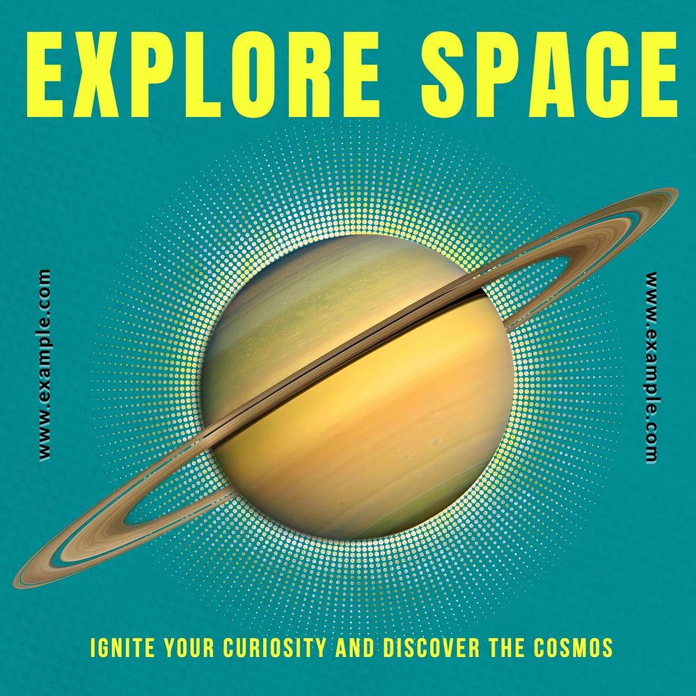 Explore space Facebook post template