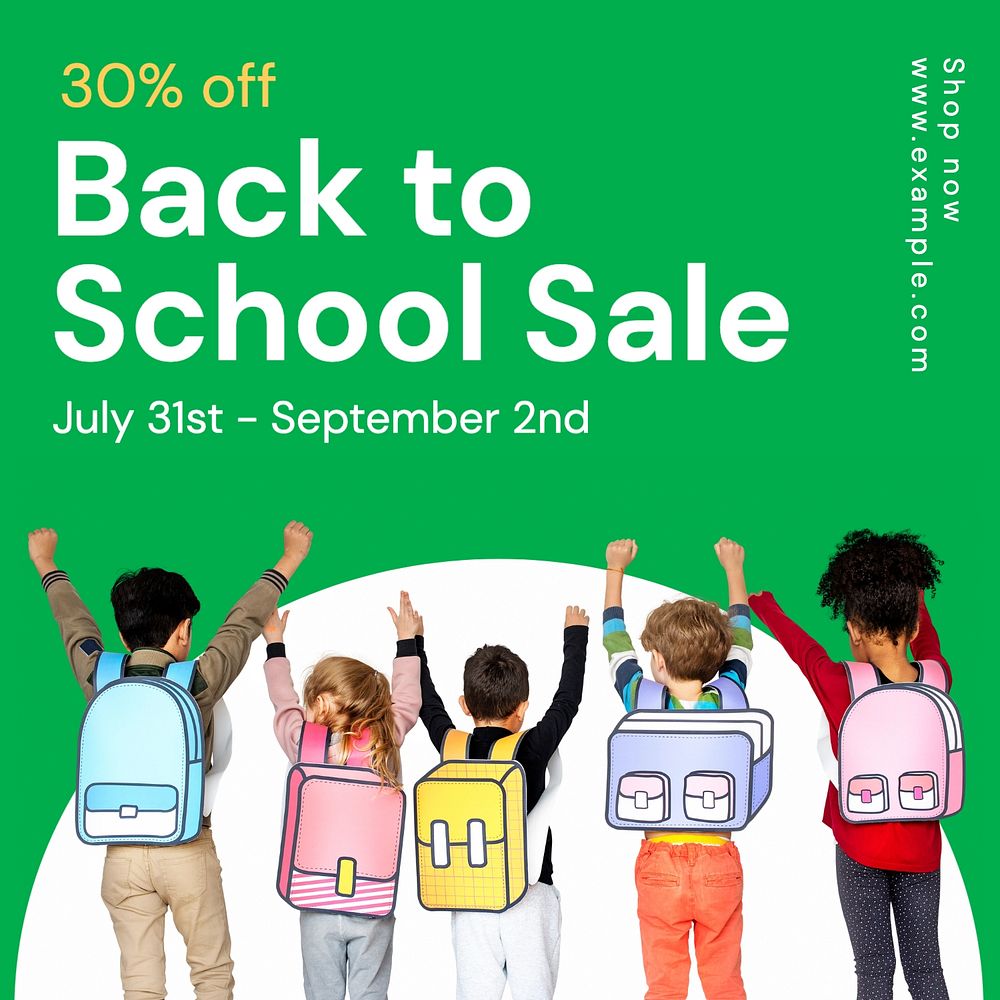 Back to school sale Instagram post template