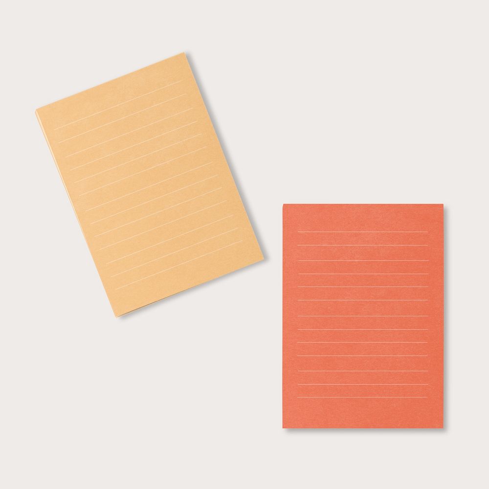 Lined note paper mockup, editable stationery design